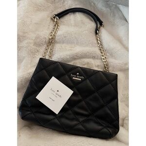 Authentic Emerson Place Phoebe Convertible Mini Quilted Leather Shoulder Bag